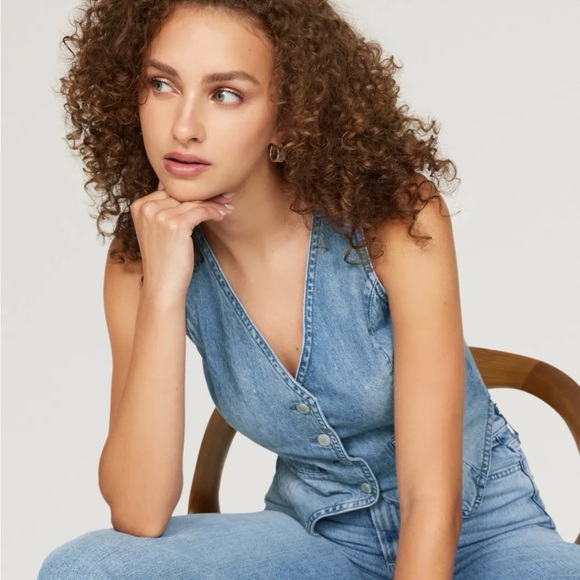 NWT BLANKNYC Timeless Blue Denim Vest Sz M - Picture 5 of 7